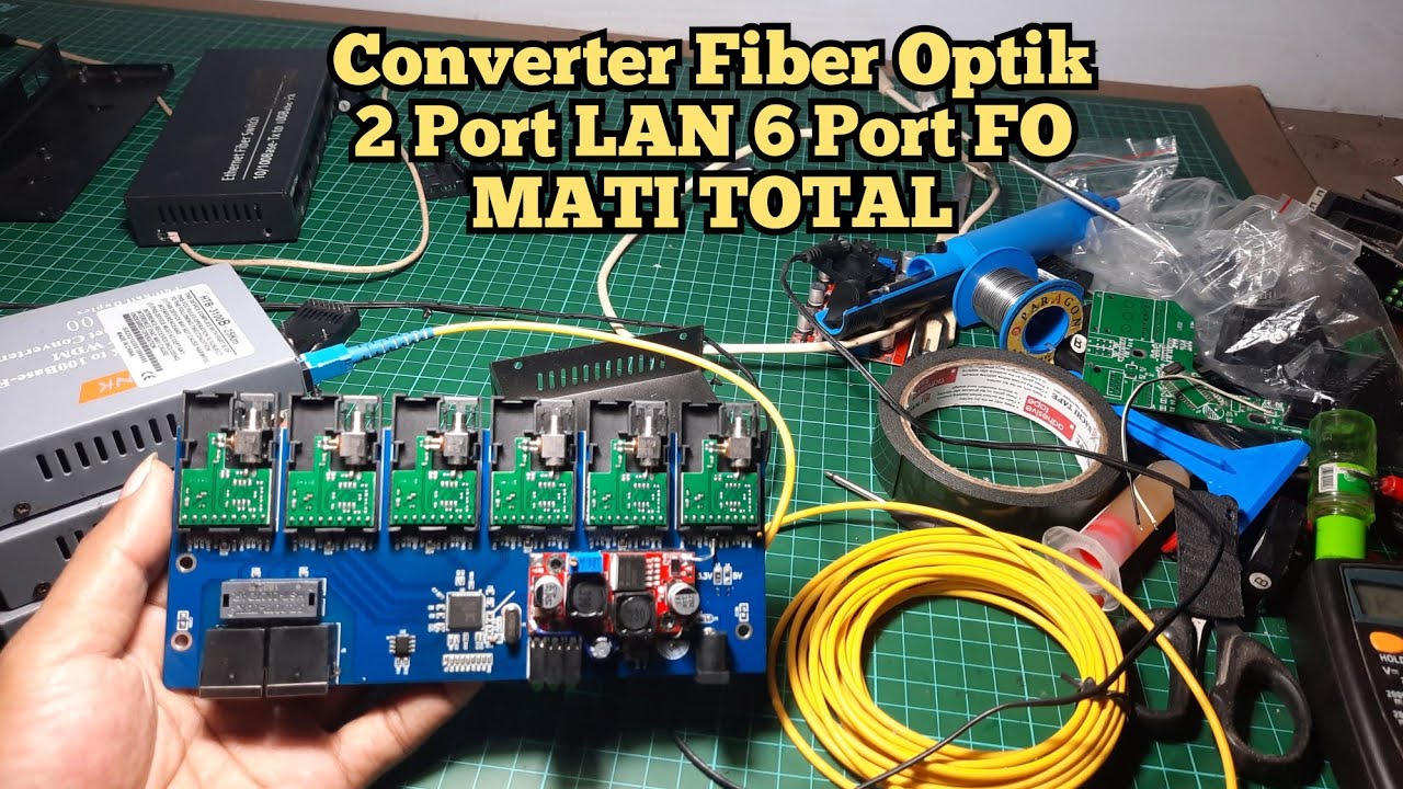 Tutorial Cara Mempebaiki Conveter Fiber Optik ( 2 Port LAN 6 Port FO ) Mati Total Terkena Petir