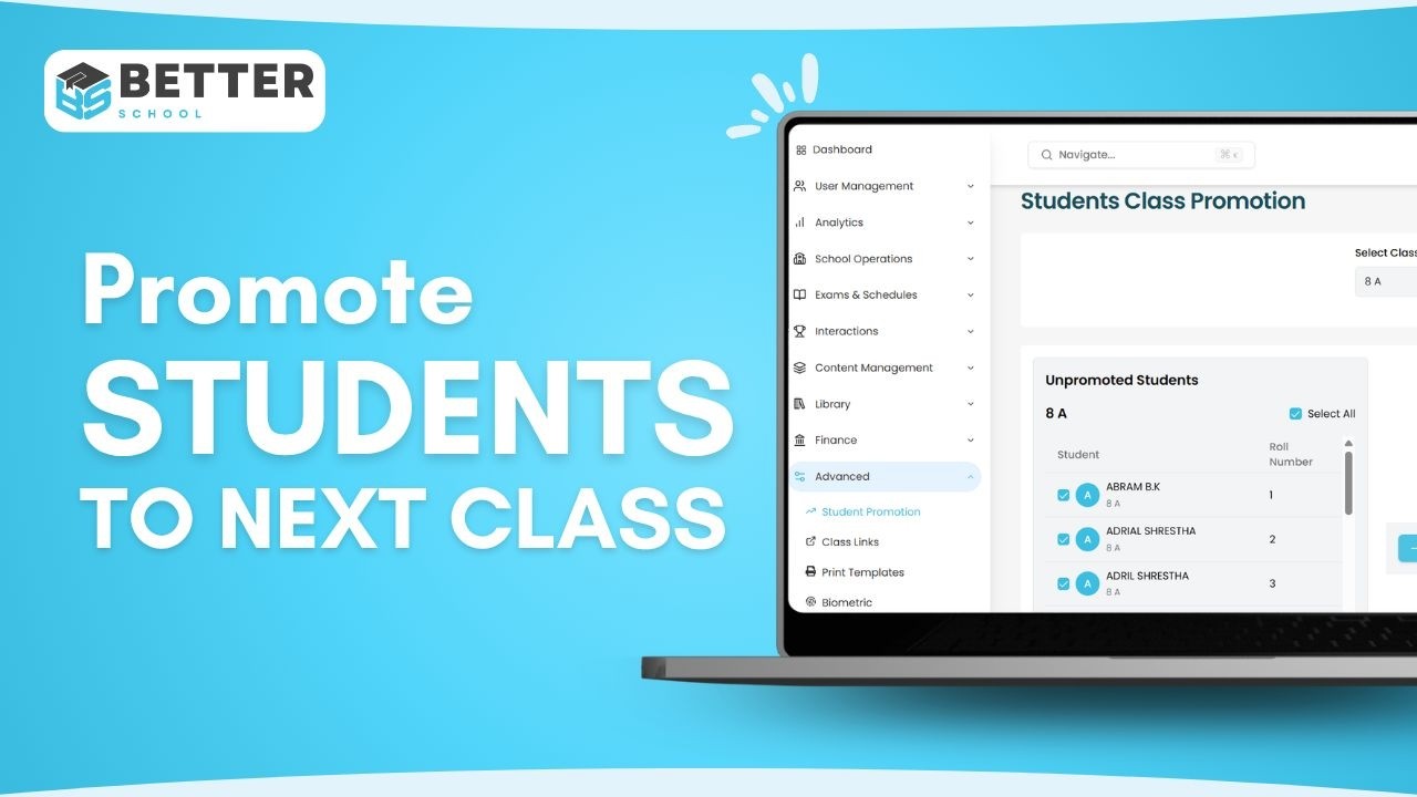 How to promote students at the end of the session