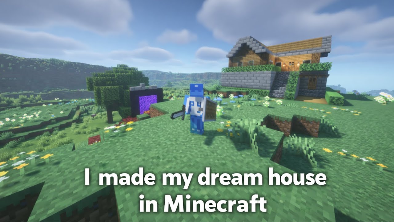 Finally I made house in Minecraft after successfully escaping from the Nether with PSP(Minecraft #3)