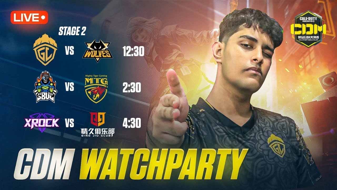 CDM S9 Stage 2 Day 3 ! | GodL vs Wolves | S8uL vs MTG I CODM