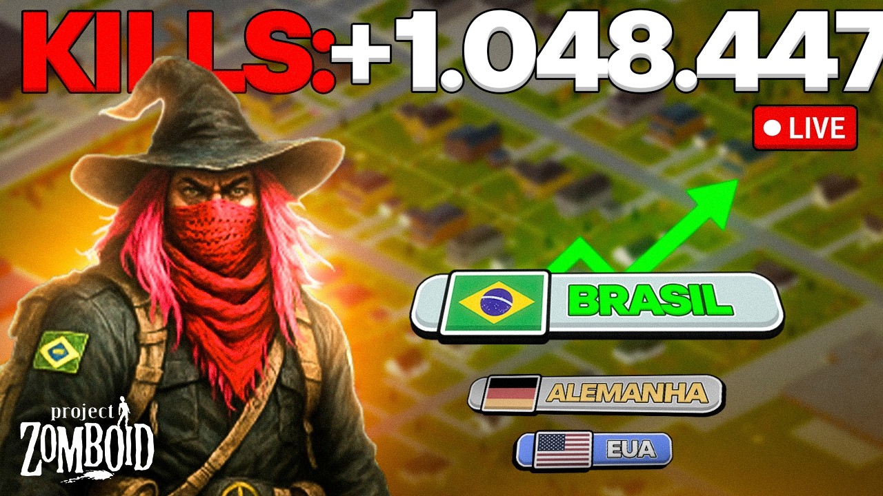 🔴 AO VIVO | 1.048.447 KILLS 8 anos de Sobrevivência | O MUNDIAL DE ZOMBOID 🇧🇷