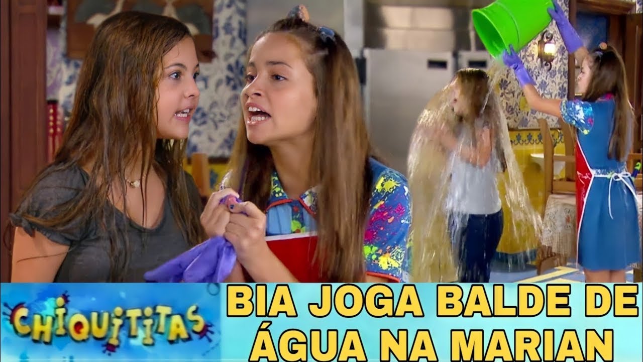 Bia Joga Balde com Água na Marian | Chiquititas