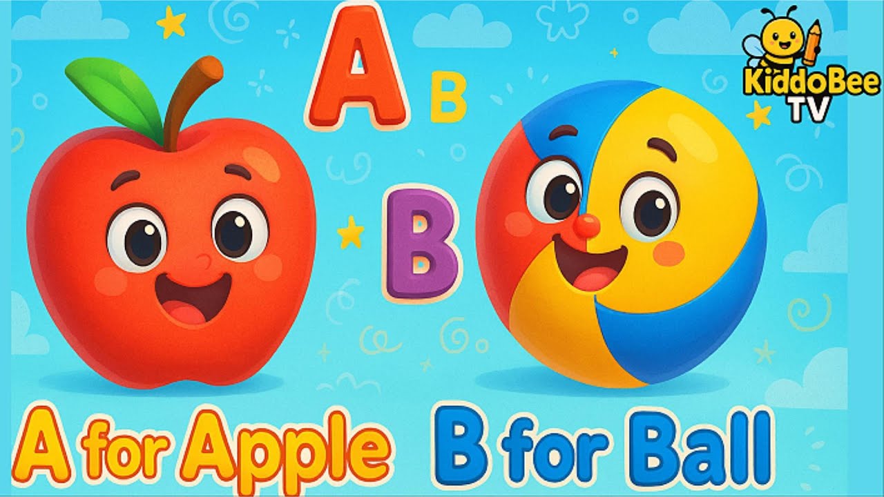 KiddoBee Tv - Песня о фонетике со словами, эпизод 035 - A для Apple - Песни об алфавите ABC