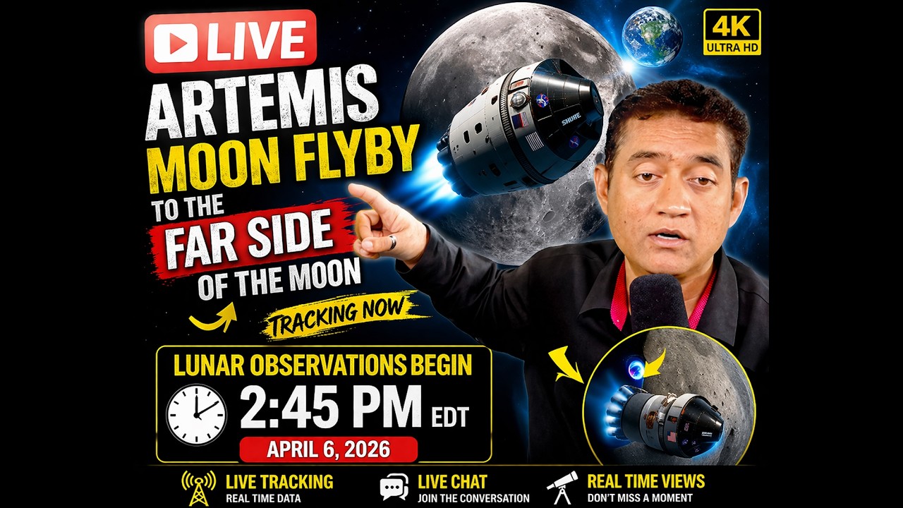LIVE: Artemis Moon Flyby to the FAR SIDE - Tracking Now, Closest Approach