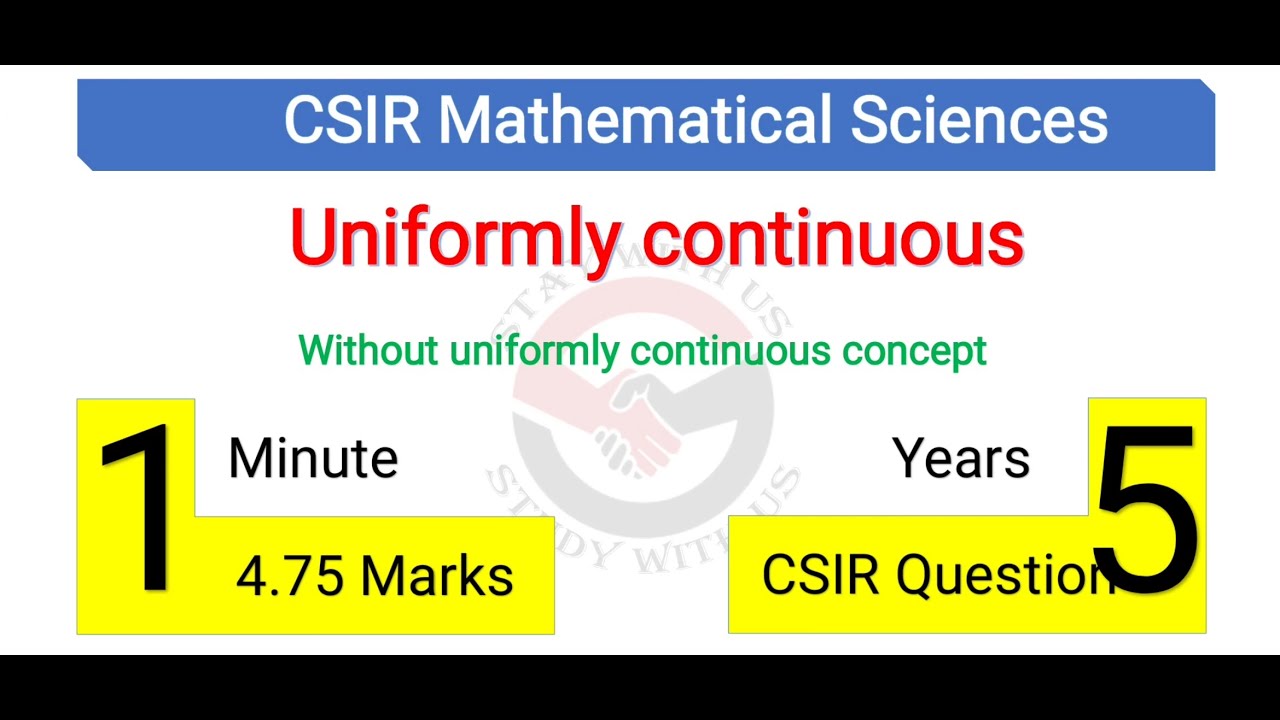 Trick for Uniformly Continuous| Real Analysis| TRB Poly| PG TRB #pgtrb #pgtrbmaths #csir #artstrb
