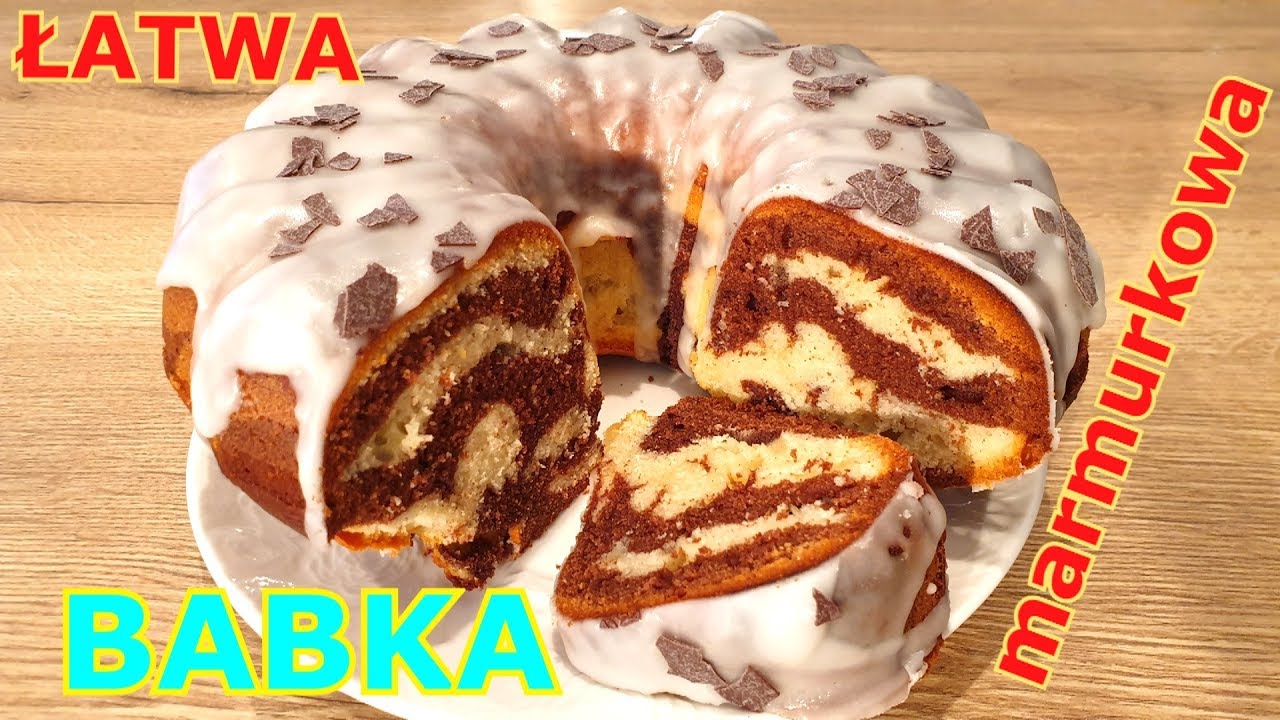 Szybka i prosta babka marmurkowa 👌 pyszne i pachnące ciasto do kawy lub herbaty