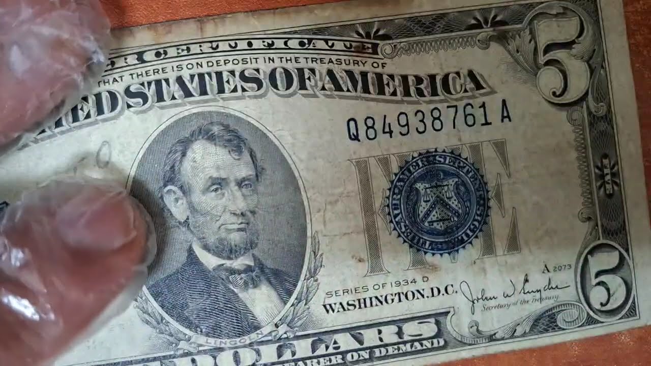 Rare 1934-D $5 Silver Certificate &ndash; Misprint or Hidden Treasure