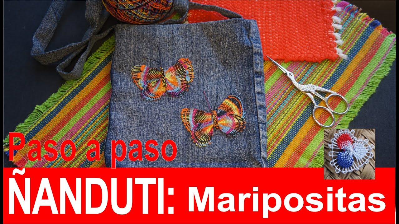 ¡No esperes mas para aprender Ñanduti! PASO A PASO tejemos MARIPOSAS 🦋🦋