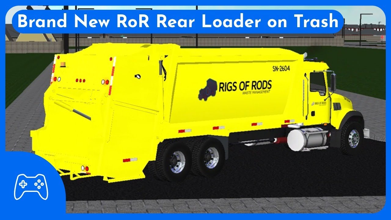 Rigs of Rods - Brand New Yellow Rear Loader Collecting Trash
