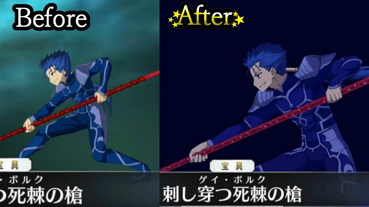 【FGO】クー・フーリン新旧比較版【FateGO】 Cú Chulainn　Before/after【Fate/Grand Order】
