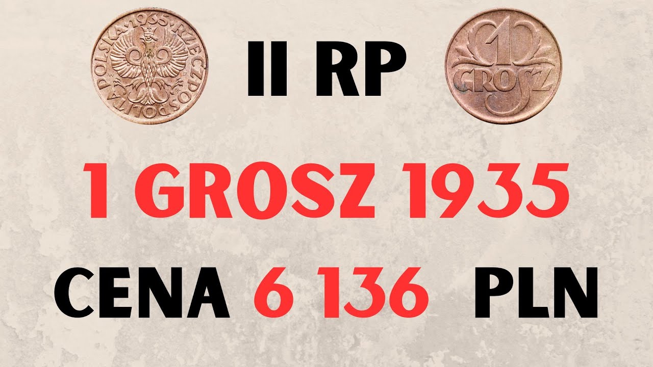 II RP. 1 Grosz 1935. Cena 6136 PLN !!!