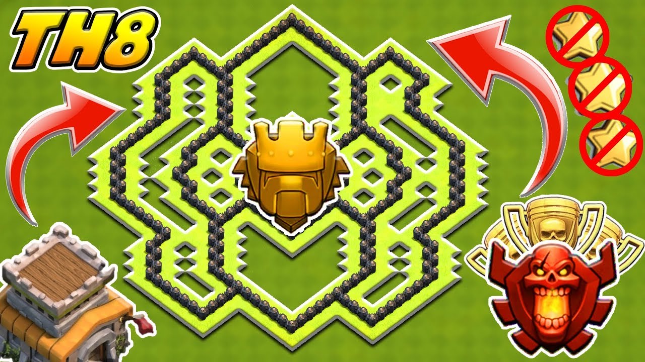 COC TH8 BASE | TH8 TROPHY BASE 2018! | TOWN HALL 8 TROPHY BASE 2018!