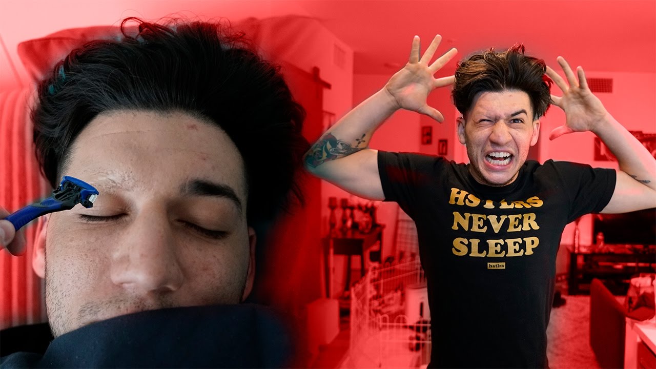 SHAVING MY FRIENDS EYEBROW PRANK