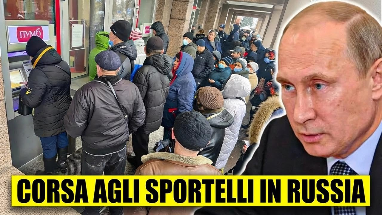 Corsa agli sportelli: le banche di Putin crollano, russi ritirano miliardi