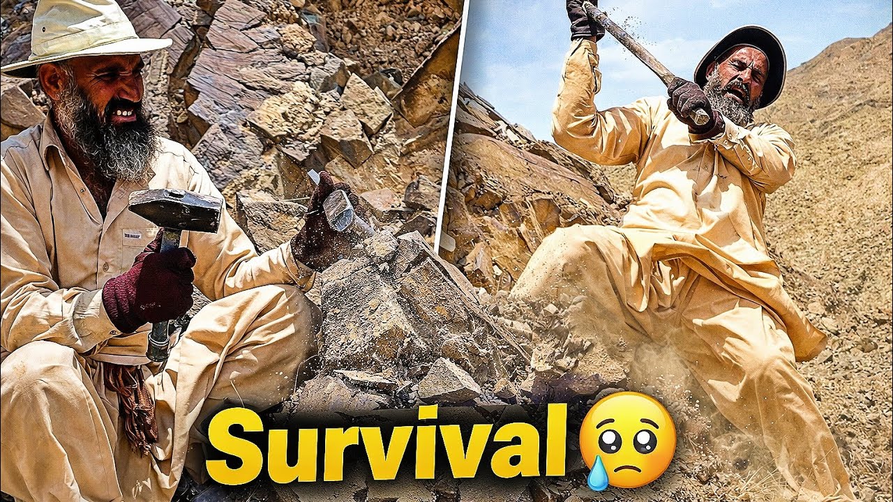 Survival in the Harshest Mines 😢⛏️ | Breaking Stone to Stay Alive