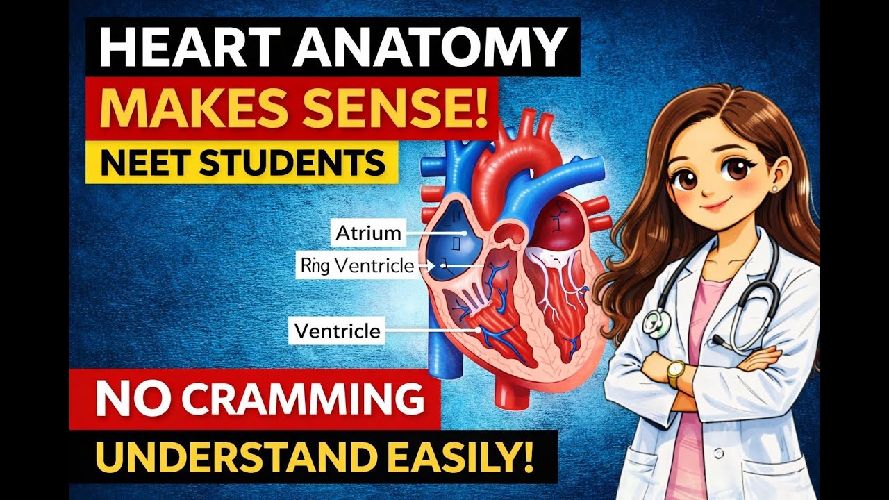 Heart Structure explained easily from class 11 th Biology #biology #neetcoachings #biologybook