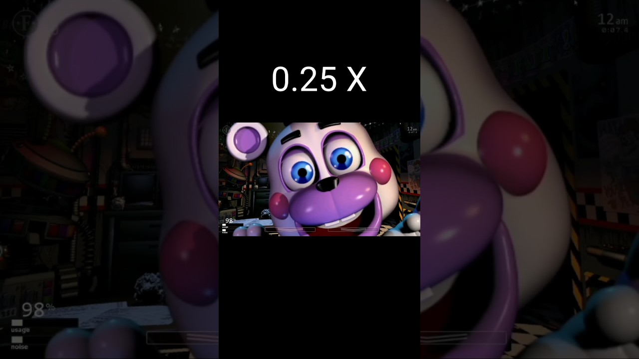 FNaF 7: Ultimate Custom Night - Helpy Jumpscare 0.25x - 2x speed