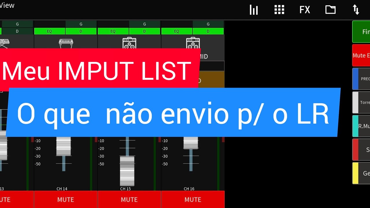 Meu IMPUT LIST o que n&atilde;o ENVIO p/ o LR DICASDEAUDIO faca tudo pelo smartphone