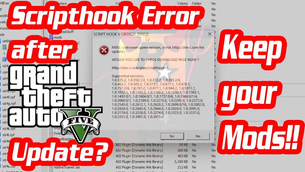 How to keep your modded GTA V after Updates
