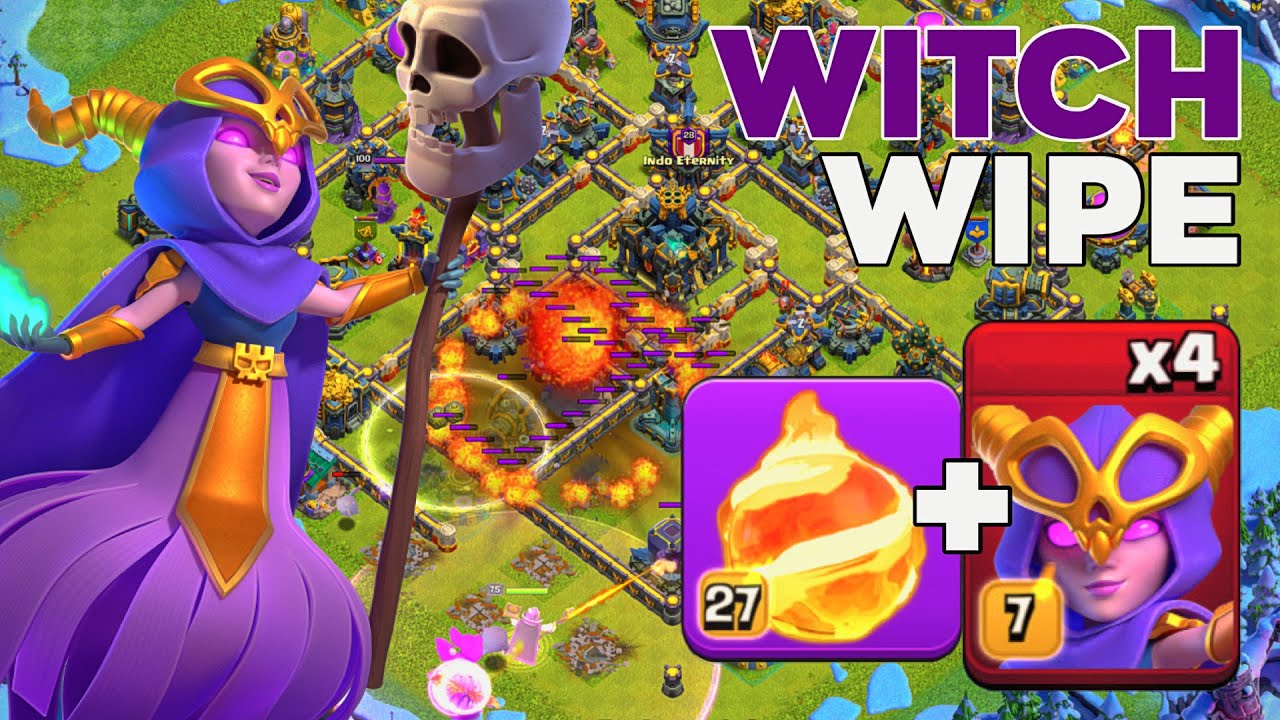 INSTANT WIN = TH17 Warden Walk Fireball + Super Witch Legend League Attacks!