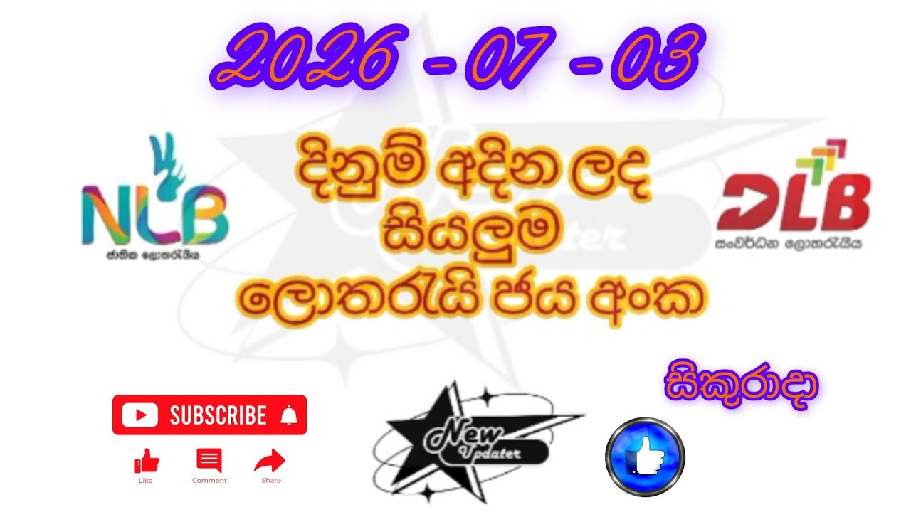 2026.07.03 ලොතරැයි දිනුම් අංක today yesterday mahajana kapruka සිකුරාදා #lottery #results #nlb #dlb