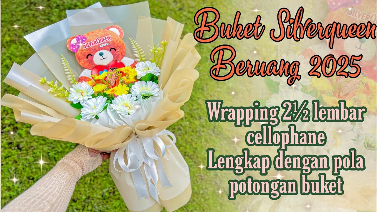 BUKET COKLAT SILVERQUEEN BERUANG EDISI FEBRUARI 2025 WRAPPING 2½ LEMBAR CELLOPHANE MASIH SISA