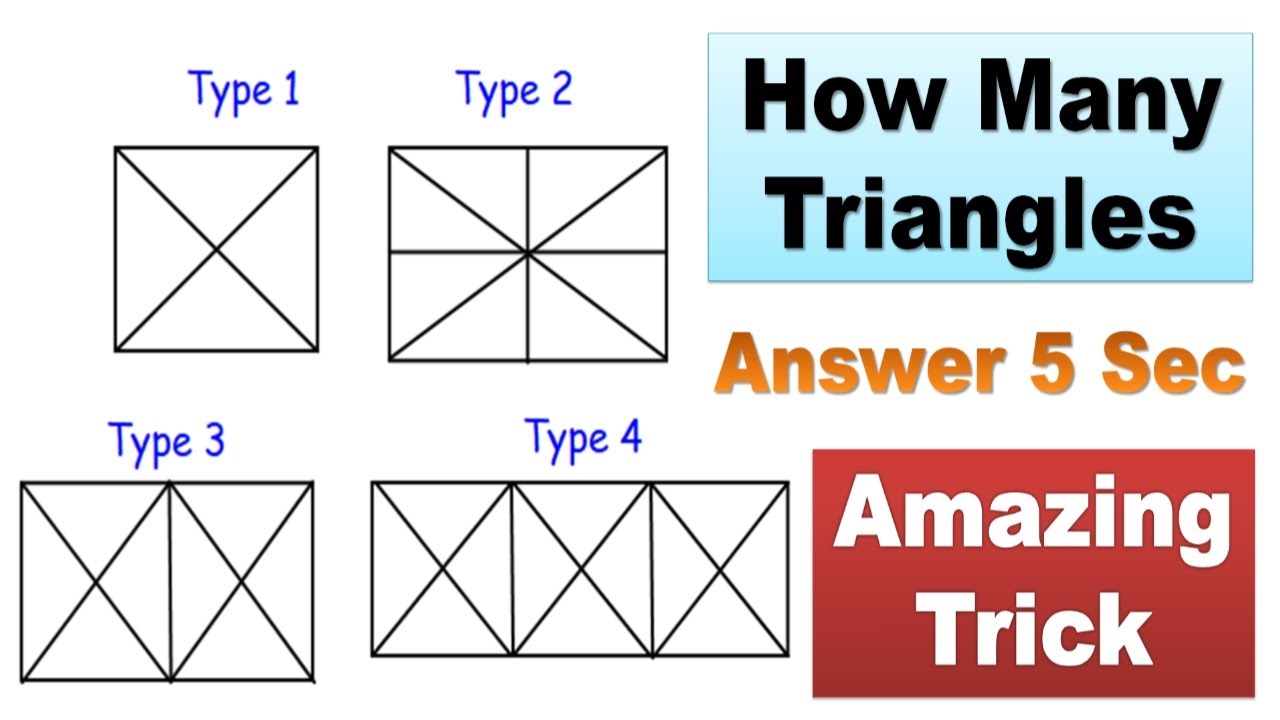 Best Trick Puzzle Shortcut || எத்தனை முக்கோணங்கள் உள்ளது [How Many Triangles] || ஒரு நொடியில் விடை