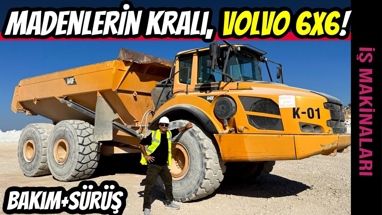 Volvo 6X6 A40F | Bakım ve Sürüş | Belden Kırmalı Dev Kaya Kamyonu ile Madende 1 Gün