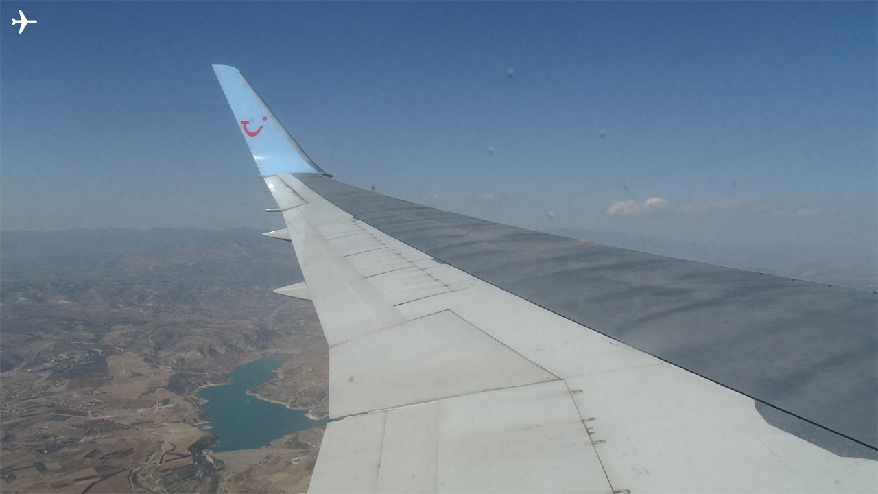 Thomson B767-300 Onboard Scenic Afternoon Landing into Paphos International