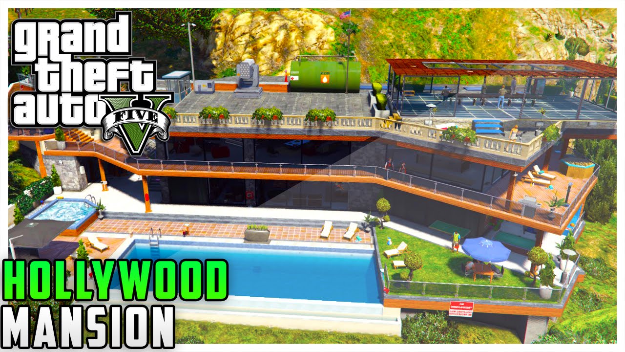 GTA 5 PC MODS - A True Boss Hollywood Mansion 3.0 (GTA 5 MAP MOD)