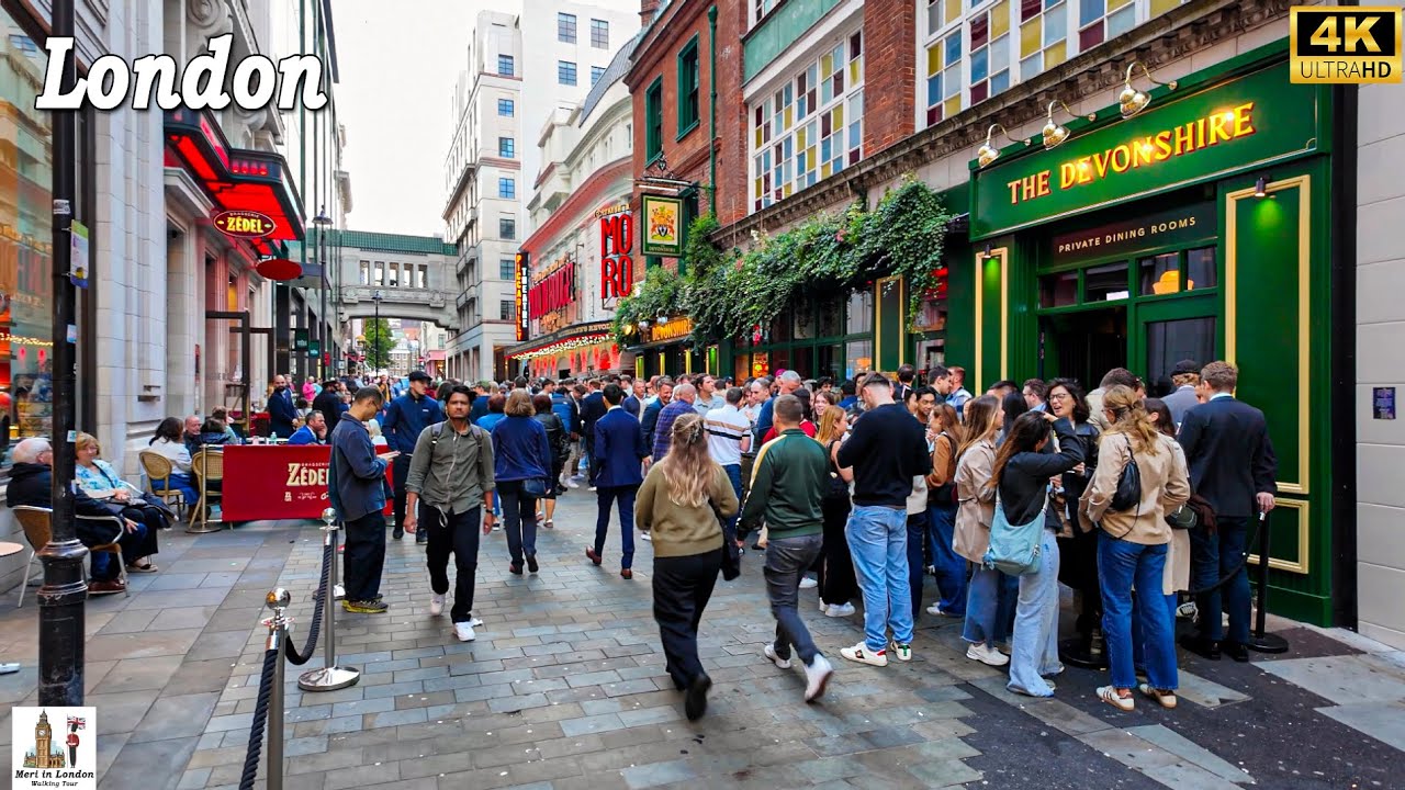 London 4K Walking Tour | Vibrant Soho Evening | HDR Virtual Walk