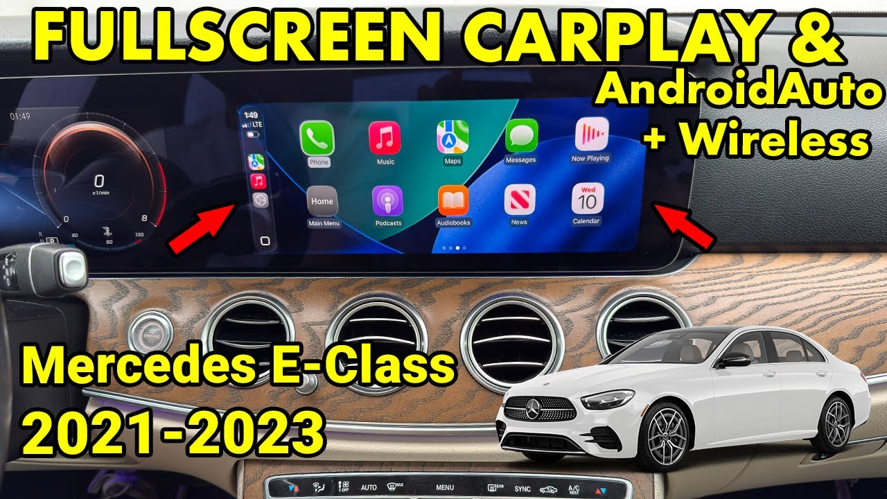 Полноэкранный беспроводной CarPlay Android Auto для Mercedes E-Class (W231) 2021 2022 2023 MBUX