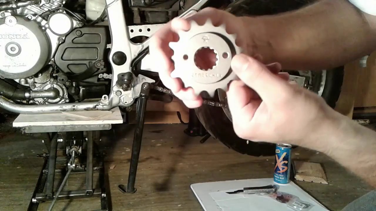 transalp xl 600v zębatka przednia na odwrót front sprocket on the revers