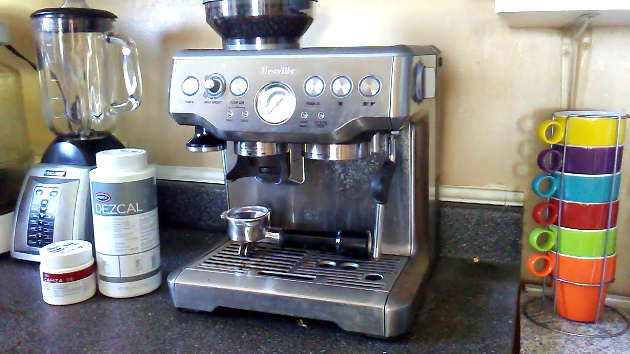 How to descale and clean Breville Barista espresso machine with Urnex products