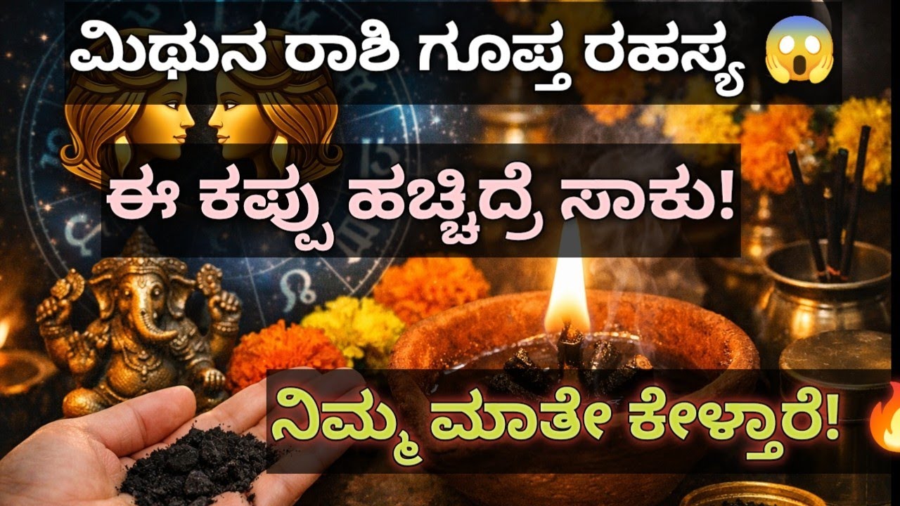 ಮಿಥುನ ರಾಶಿ ಗೂಪ್ತ ಶಕ್ತಿ 🔥 ಈ ಕಪ್ಪು ಹಚ್ಚಿದ್ರೆ ನಿಮ್ಮ ಮಾತೇ ಕೇಳ್ತಾರೆ! ಜೀವನದಲ್ಲಿ ಅದ್ಭುತ ಬದಲಾವಣೆ