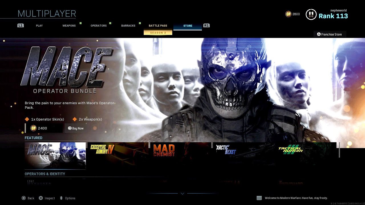 New Mace Pack (Dismember) - COD Modern Warfare