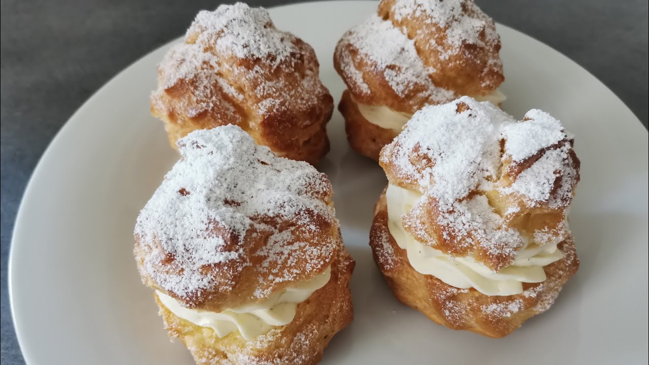 d&eacute;licieuse recette de choux &agrave; la cr&egrave;me l&eacute;g&egrave;re vanill&eacute;e 😋 #recette #patisserie #cooking #cuisine