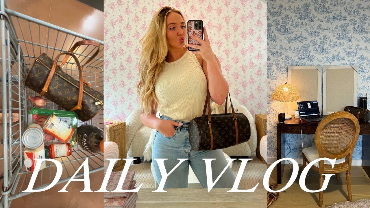 SPEND THE DAY WITH ME! healthy grocery haul, new fall recipe, office updates & recent reads!