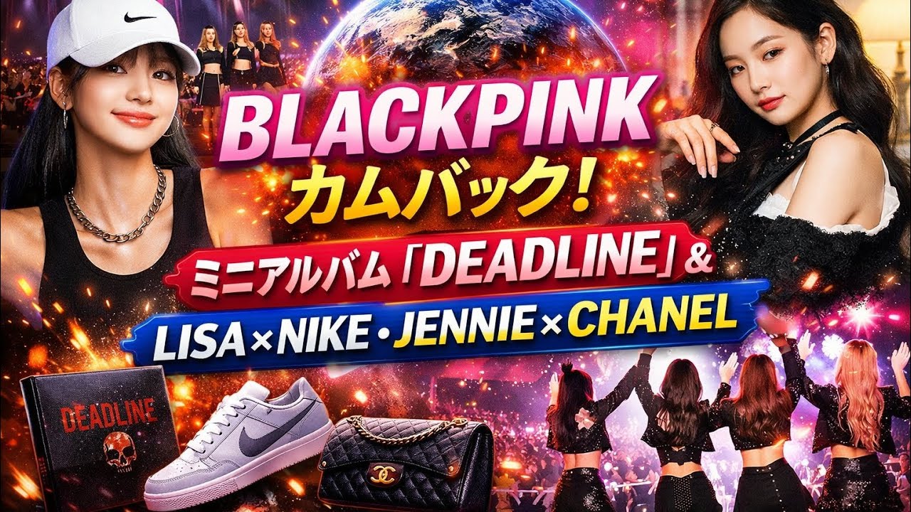 💥BLACKPINK、ついにカムバック！💥ミニアルバム『DEADLINE』2月27日発売｜LISA×NIKE＆JENNIE×CHANELも話題🔥