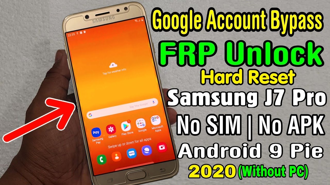 Samsung J7 Pro (SM J730) Hard Reset & FRP Bypass 2020 || No SIM PIN Lock║No APK Install (Without PC)