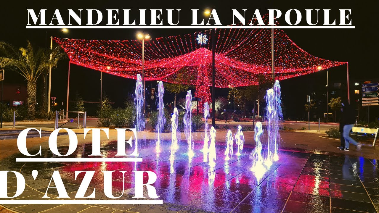 🆕 Une nuit de rêve à Mandelieu la Napoule. Côte d'Azur Décembre 2020 Lumières de Noël.