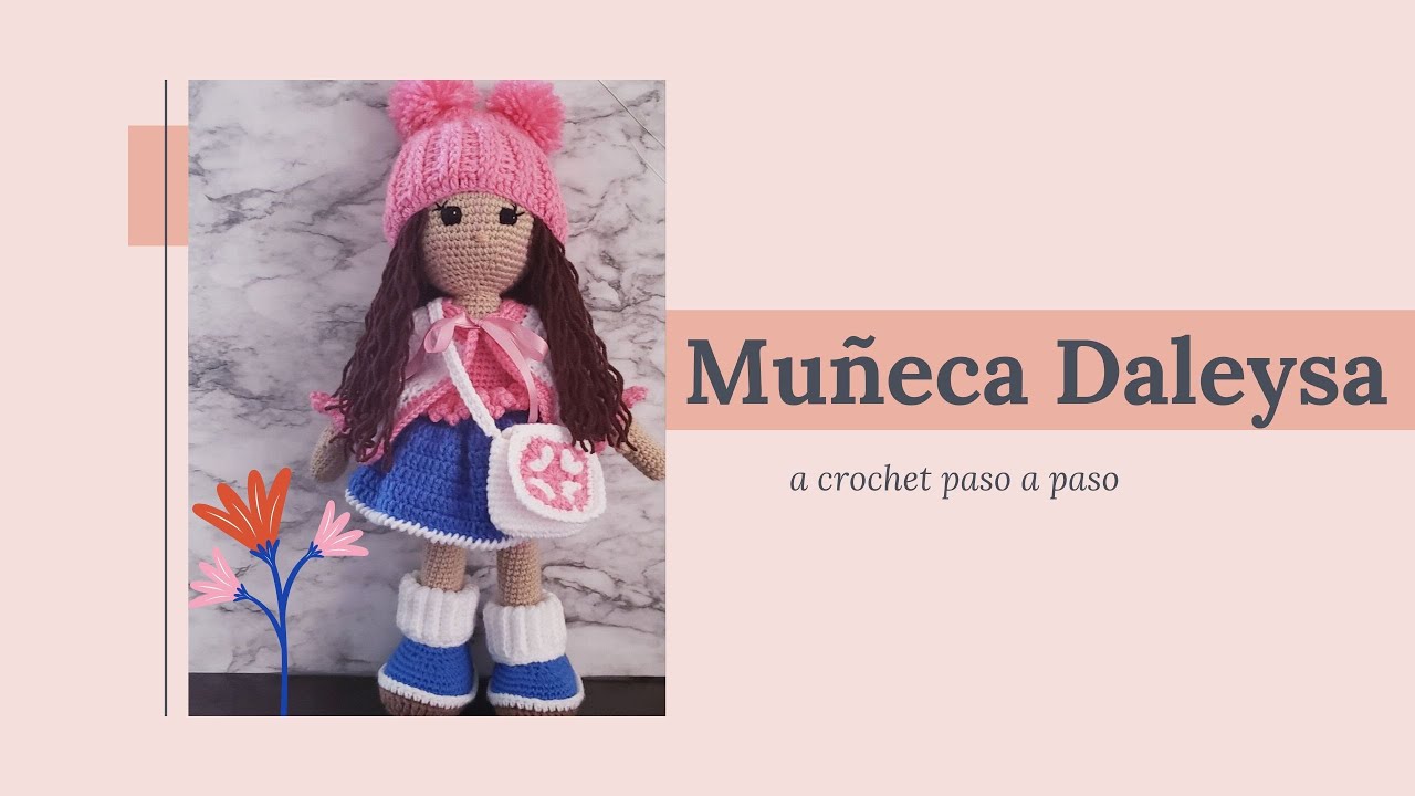 Muñeca Daleysa a crochet/ como hacer falda, blusa y como colocar brazos