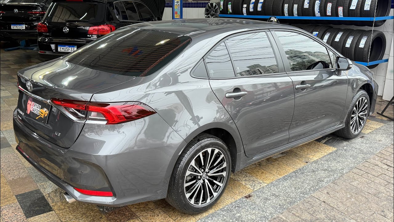 Toyota Corolla Xei 2025 Pintura Rodas Black Piano com Diamantado + Ponteira Escapamento 