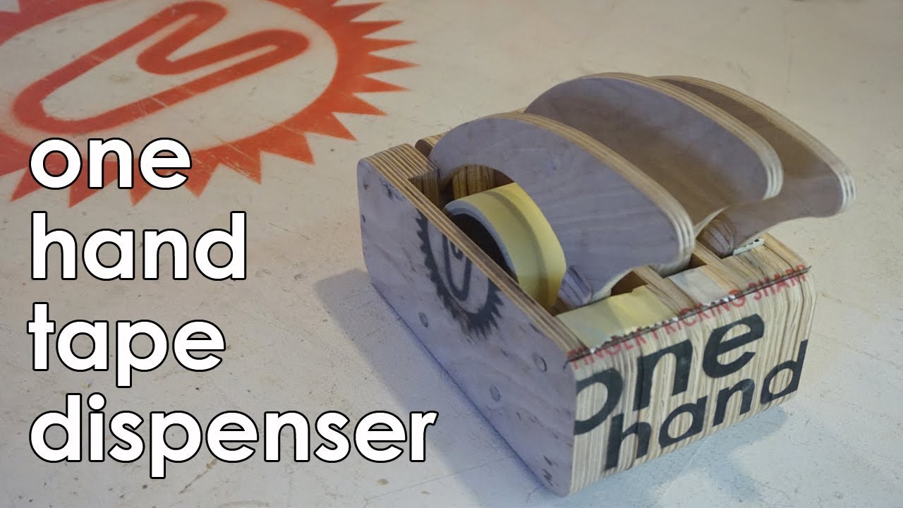 One hand tape dispenser