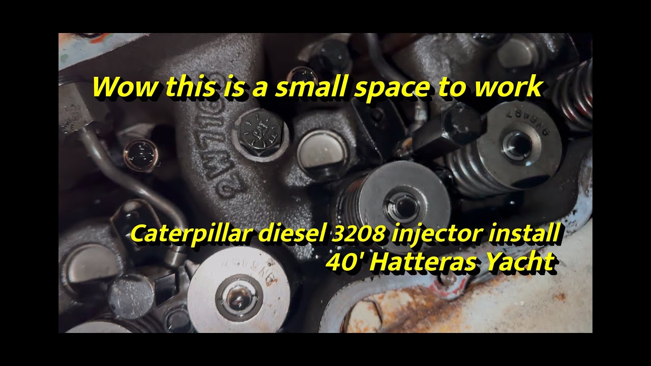 Установка инжектора Caterpillar 3208 на 40-футовый Hatteras | Я чуть не не влез!
