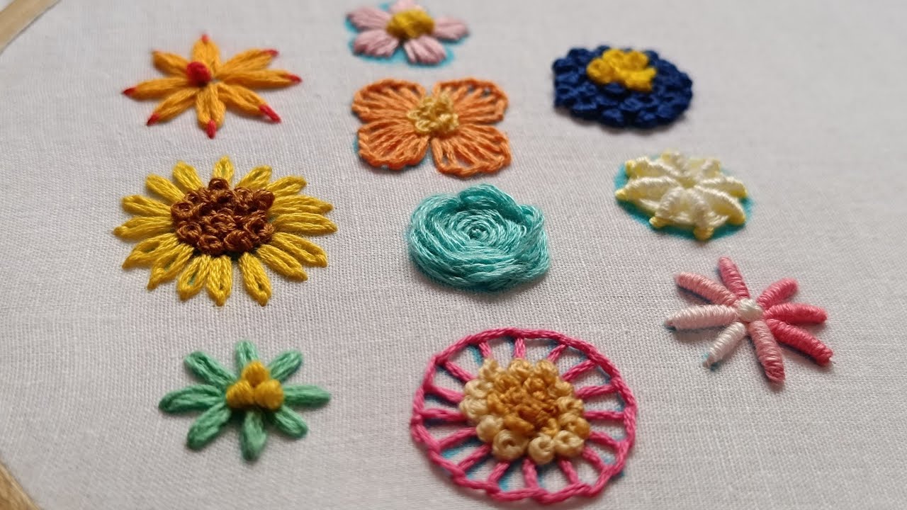 10 Different Flower Embroidery for Beginners