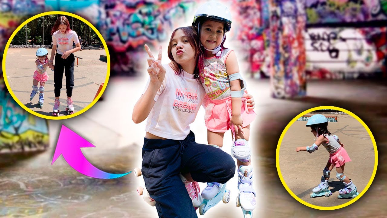 MAYUMI ME ENSINANDO A ANDAR DE PATINS !!  | YU e FAMÍLIA