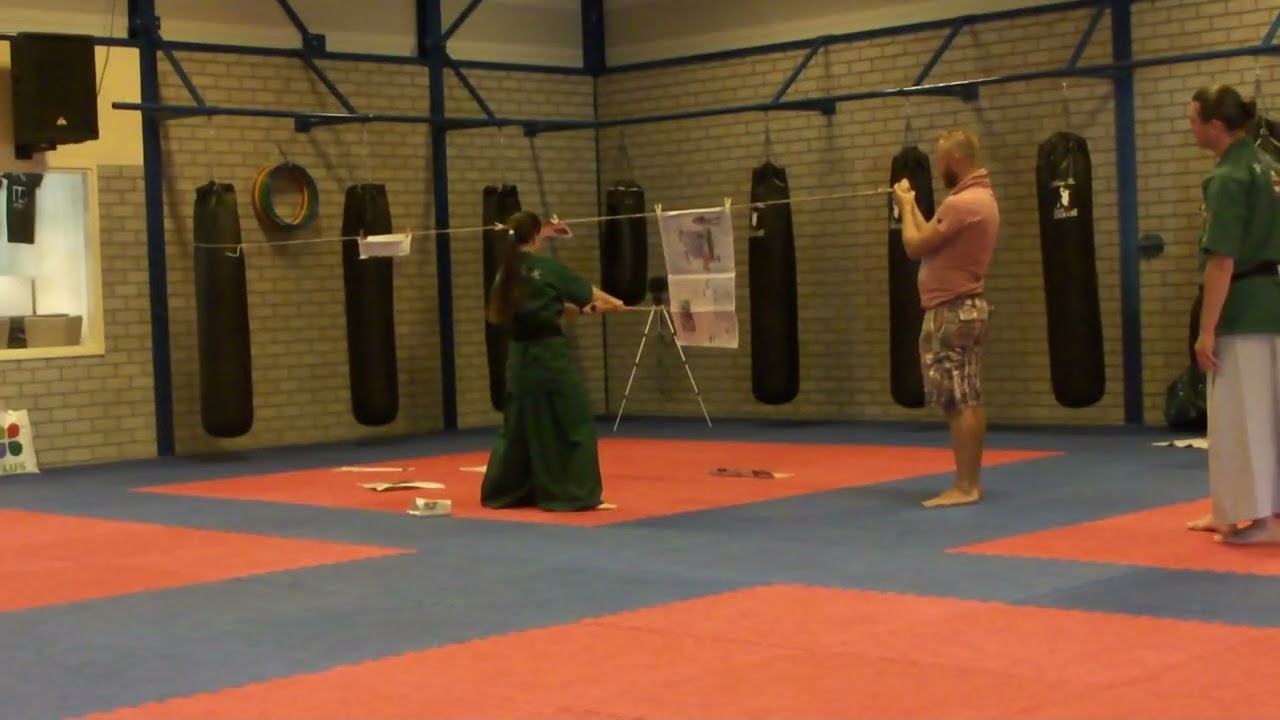 Wooden Stick Break and Paper Cutting at the Dutch Haedong Kumdo Event 2019