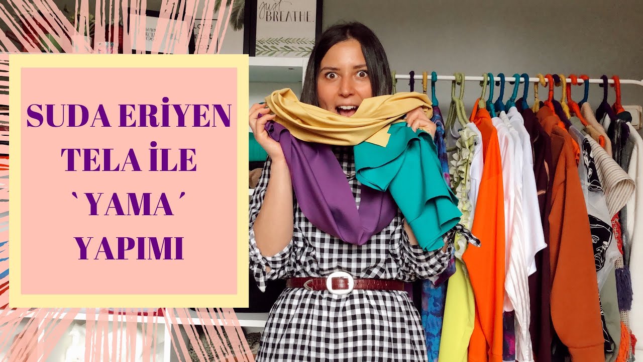 SUDA ERİYEN TELA İLE KUMAŞ TASARLA! | YAMA YAPTIM! | KENDİN YAP | DIY