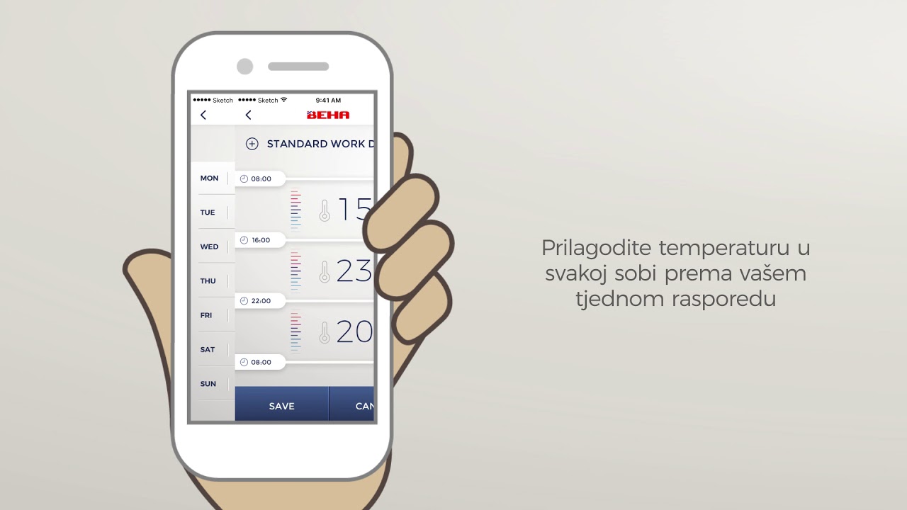 Norve&scaron;ki radijator konvektor BEHA SmartHeater Wi Fi